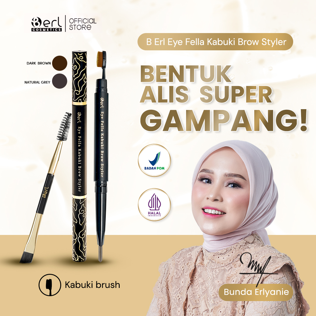 B ERL EYE FELLA KABUKI BROW STYLER (DARK BROWN)