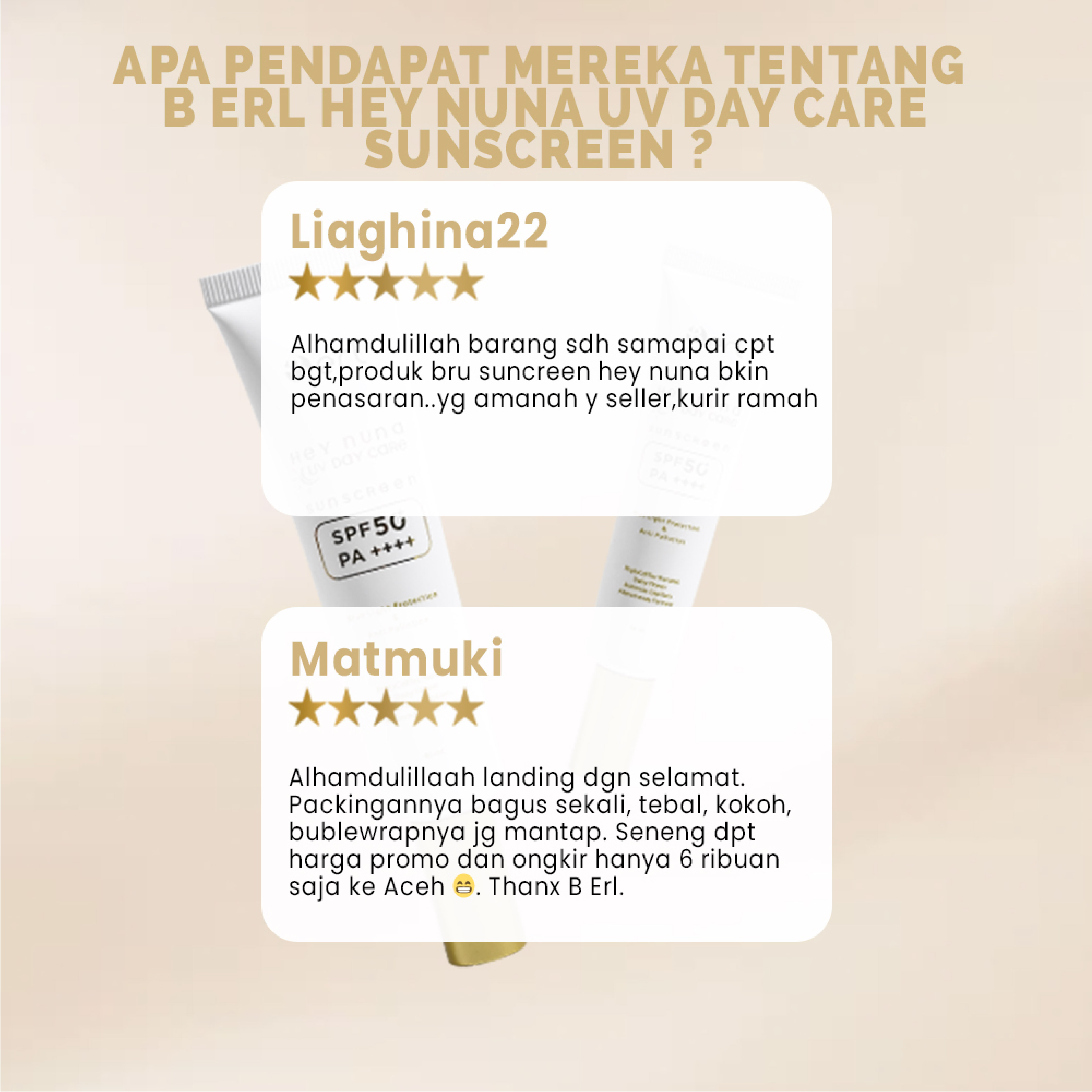 B ERL HEY NUNA UV DAY CARE SUNSCREEN