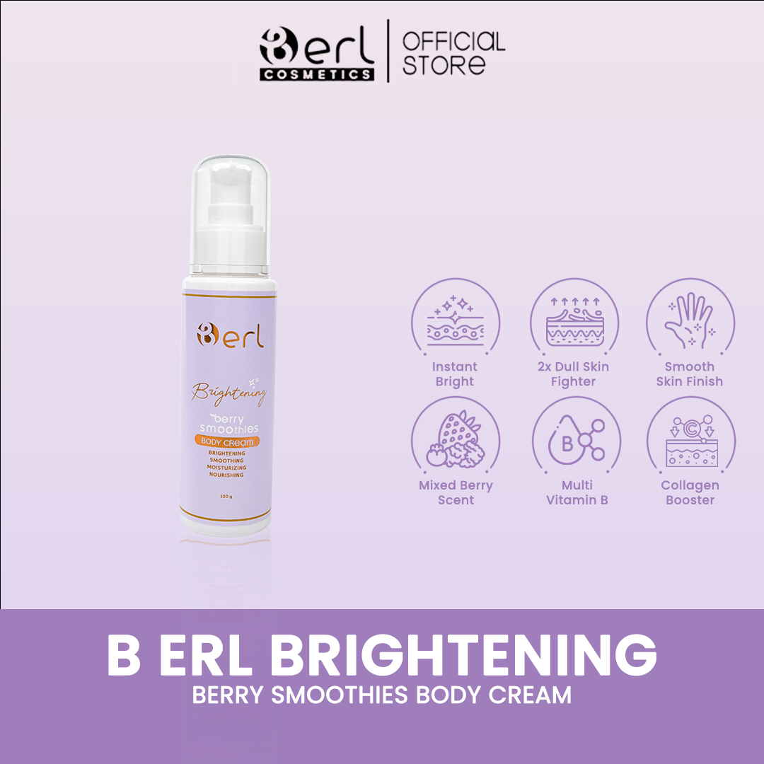 BUNDLING 2 PCS B ERL BRIGHTENING BERRY SMOOTHIES BODY CREAM